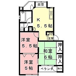 間取図画像 3DK