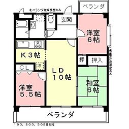 CASAキサラギ 3LDKの間取図画像