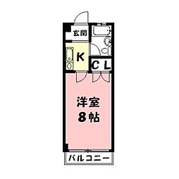 ライフステージビル 1Kの間取図画像