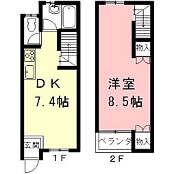 木の住まい一番館 1DKの間取図画像