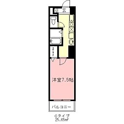 リアライズ岐阜駅前 9階1Kの間取り