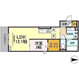 間取図画像 1LDK