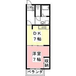 メゾンアンジュ 1DKの間取図画像