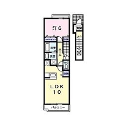 メゾンノア 1LDKの間取図画像