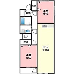 fioreciliegio 2LDKの間取図画像
