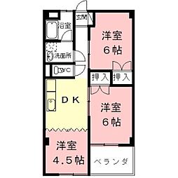 グリーンコーポ螢ヶ丘 3DKの間取図画像