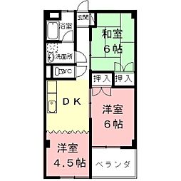 グリーンコーポ螢ヶ丘 3DKの間取図画像