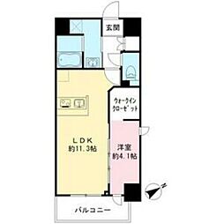 RITZ-KANO 1LDKの間取図画像