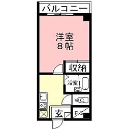 ビュータウン加納 1Kの間取図画像