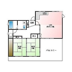 JPC白山ビル 2LDKの間取図画像
