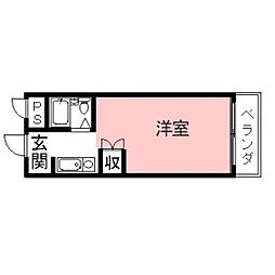サテライト立花 ワンルームの間取図画像