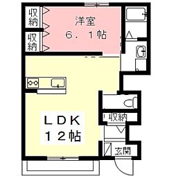 フェリーチェ2 1LDKの間取図画像