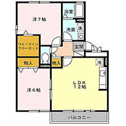 メゾン・ド・クリーク 2LDKの間取図画像