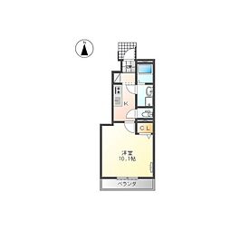スカイガーデン 1Kの間取図画像