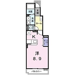 ケイガク2 1Kの間取図画像