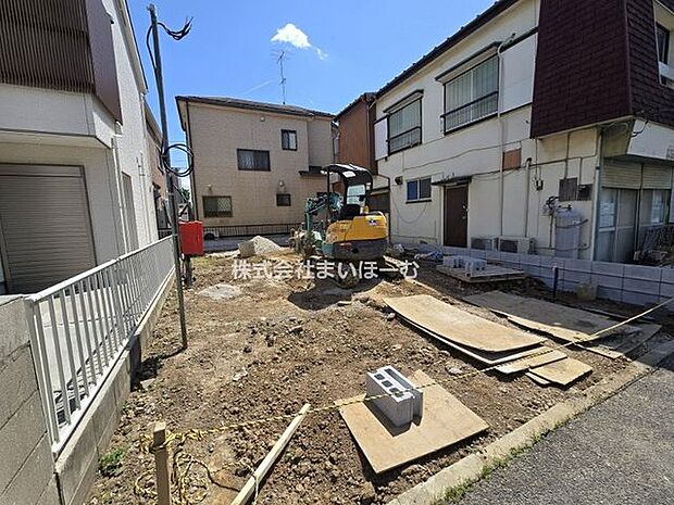 【外観】耐震等級3級＋制振装置付きの地震に強い2階建て住宅の建築がいよいよスタートします（2026年5月10日撮影）