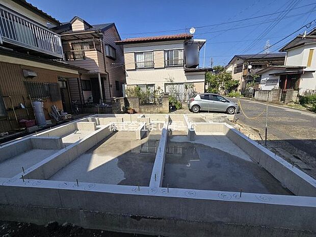 【外観】スーパーにも近くて、住環境良好な好立地に建築される新築のマイホームです♪(2026年8月24日撮影)