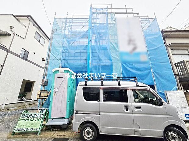 【外観】南道路に面した明るい好立地に、長期優良住宅&耐震等級3級の地震に強い2階建てマイホームが登場です(2026年9月7日撮影)