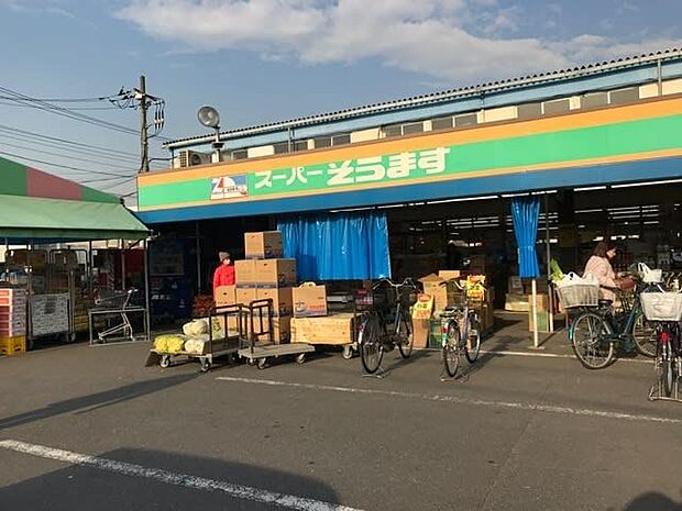 スーパーそうます 徒歩10分。 730m