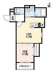 rh Chiba(アールエイチ チバ) 2階1LDKの間取り