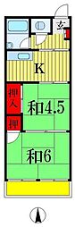 信濃屋ビル 2Kの間取図画像