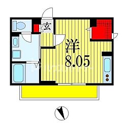 Ｃａｓａ　Ｆｅｌｉｃｅ 3階ワンルームの間取り
