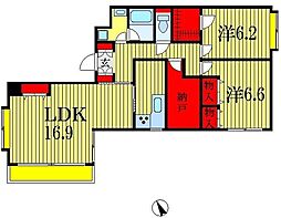 間取図画像 2LDK