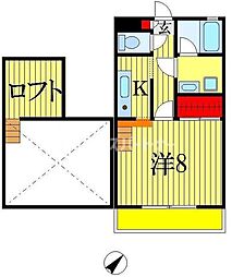 エクセルVI 3階1Kの間取り