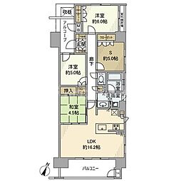 千葉中央レジデンス 4階3SLDKの間取り