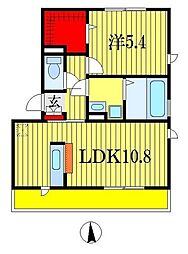 ＰＡＲＫ　ＨＩＬＬＳ　ＭＩＹＡＫＯ　Ａ棟 1階1LDKの間取り