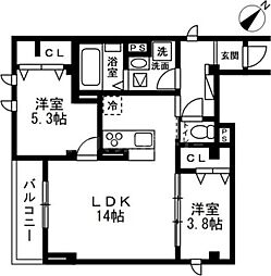 間取図画像 2LDK
