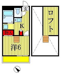 メゾン・ド・アンジュ 1階1Kの間取り