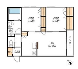 間取図画像 1LDK