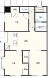 総建みどりハイム 3LDKの間取図画像