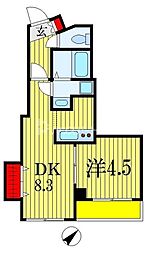 Vermilion 1DKの間取図画像