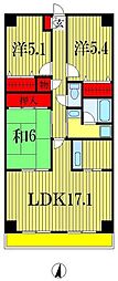 メイプル稲毛 3LDKの間取図画像