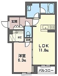 Mader2 1LDKの間取図画像