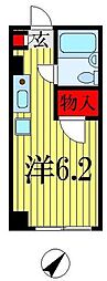 レジデンスカープ千葉 ワンルームの間取図画像