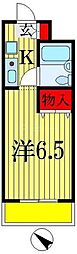 フェリス西千葉 1Kの間取図画像