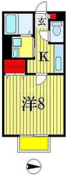 エクセル8 1Kの間取図画像