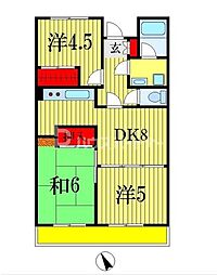 第2大越ビル 2LDKの間取図画像