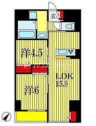 アーバンパレス 2LDKの間取図画像