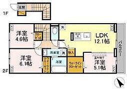 yamajuII 3LDKの間取図画像