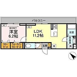 D-SOLACE新千葉3丁目 1LDKの間取図画像