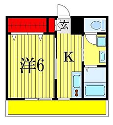 Minyl轟 1Kの間取図画像