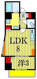 LANART蘇我 1LDKの間取図画像