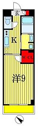 N・Mヒルズ弥生 1Kの間取図画像