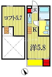 Eclair 1Kの間取図画像