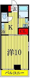 第8横土ビル 1Kの間取図画像