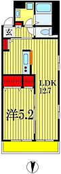 富士見ナメキマンション 1LDKの間取図画像
